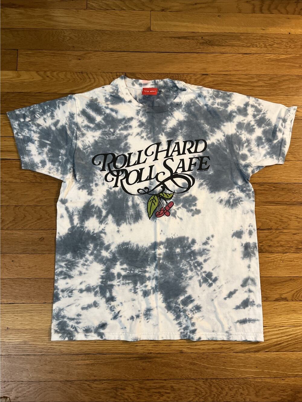 Full Send Shirt Mens Medium White Gray Tye Dye Roll Hard Roll Safe